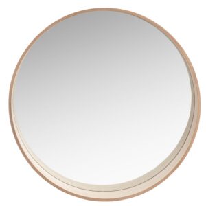 Miroir Gabriel Maisons du Monde rond beige et vert, cadre asymétrique