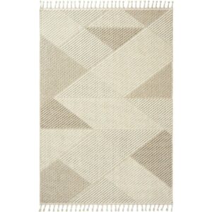 Tapis ISTANBUL Pier import beige à motifs chevrons dans un salon