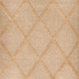 Tapis Nazar HARMONIE beige à motif losange, rectangulaire, format salon