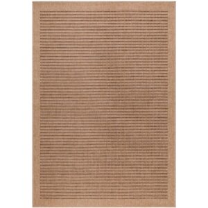 Tapis aspect jute STUDIO DECO beige et noir, tissé plat pour salon