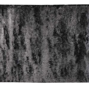 Tapis shaggy DOLCE uni gris anthracite à poils longs pour salon