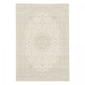 Tapis Un amour LUCEN 7 rectangulaire crème à motif oriental pour salon.