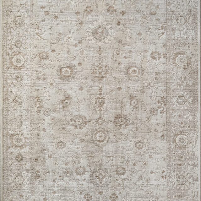Tapis Nuvra The carpet beige au motif vintage, format salon 160 x 230 cm