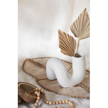 Vase En Céramique Mardig Blanc - Sklum