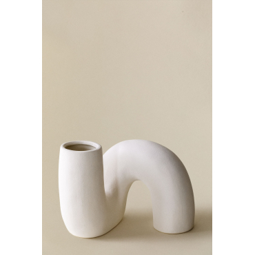 Vase En Céramique Mardig Blanc - Sklum