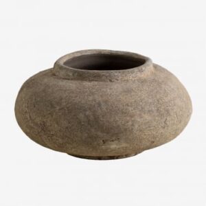 Vase décoratif Agnon Sklum en terre cuite mate à texture imprimée