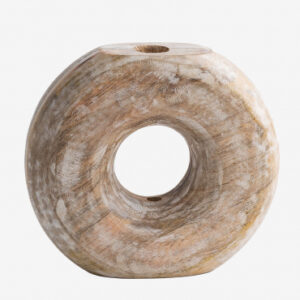 Vase Sklum Kerala en bois de manguier aux formes ovales naturelles