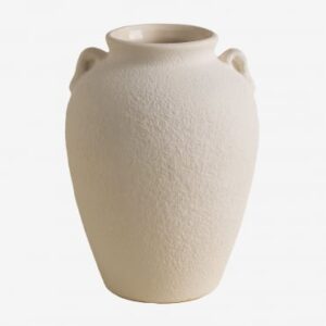 vase Henrik Sklum en céramique sablée avec deux anses décoratives