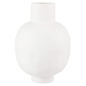 Vase en grès Maisons du Monde blanc aux dimensions indiquées