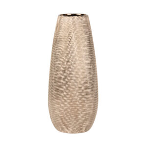 Vase Maisons du Monde en porcelaine dorée, silhouette décorative pour intérieur