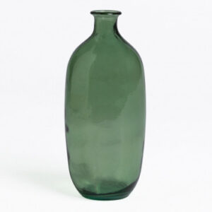 Vase en verre Lumas vert Choux à la silhouette ondulée