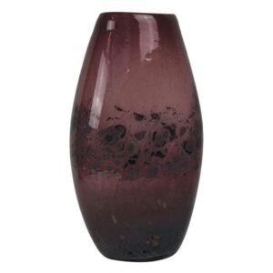 Vase en verre Interior's rouge aux dimensions publiées pour une décoration intérieure.