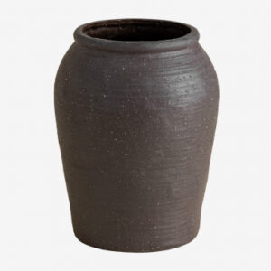 Vase Sklum Sauzon arrondi en céramique mate et texturée
