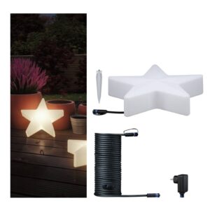 Paulmann Plug & Shine Star, lampe étoile LED translucide pour le jardin