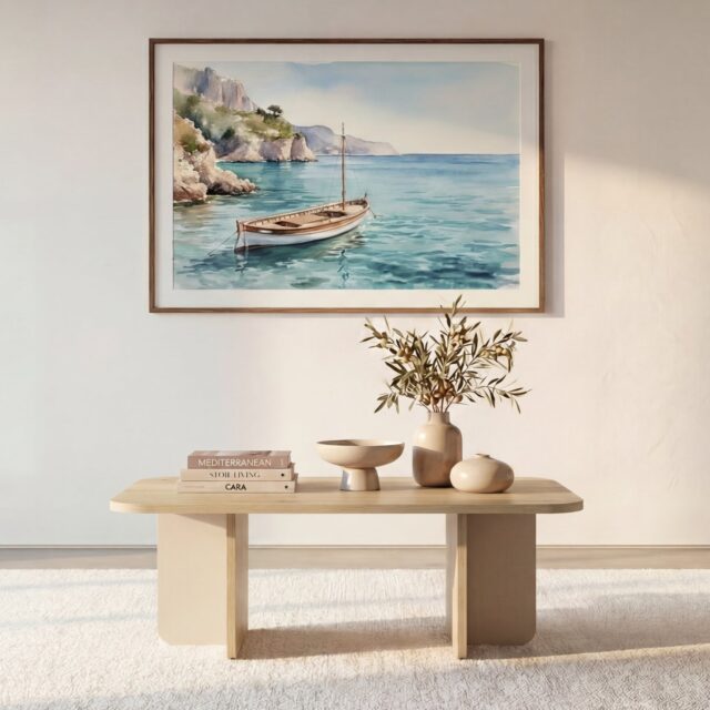 Table basse Aria Casanova Paris en finition chêne clair, format rectangulaire