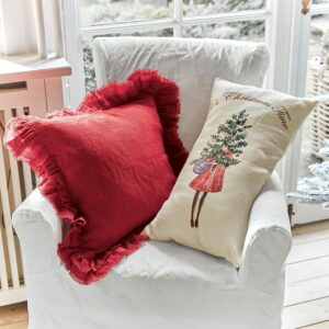 Lot de deux housses de coussin LOBERON Christmas Time en lin
