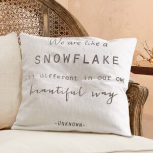Housse de coussin Quote LOBERON en lin avec citation imprimée