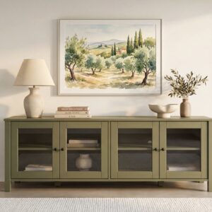 Meuble TV Eve Casanova Paris vert, longueur de 150 cm annoncée