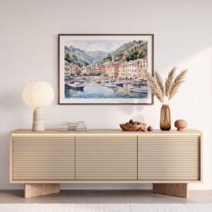Meuble TV Gobi Casanova Paris beige, présenté dans un format allongé