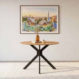 Table Riva Casanova Paris aux dimensions égales et à la finition chêne clair
