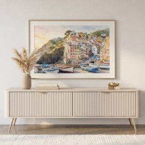 Meuble TV Joudy Casanova Paris beige, dimensions 163 x 38 x 51 cm