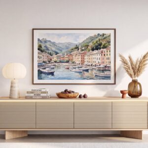 Meuble TV Gobi Casanova Paris beige, format long de 203 cm