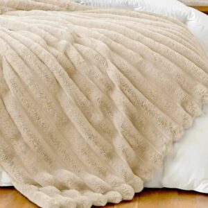 Plaid Jules Casanova Paris beige, dimensions annoncées de 70 × 100 cm