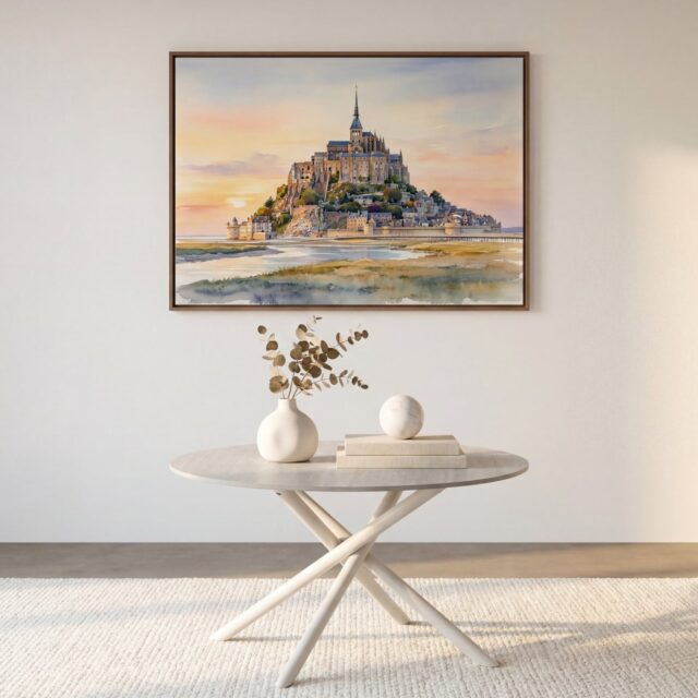 Table basse Toma Casanova Paris beige, format carré de 80 cm de côté