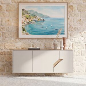 Buffet Dalia Casanova Paris beige, format de 150 × 40 × 80 cm