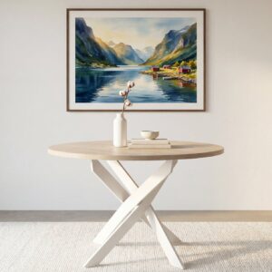Table à manger Minoa Casanova Paris blanche, format carré et dimensions régulières