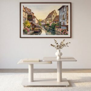 Table basse Liro Casanova Paris blanche aux dimensions compactes pour salon