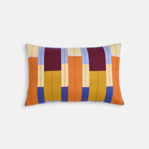 Housse de coussin Blikka en gaze de coton aux motifs géométriques multicolores