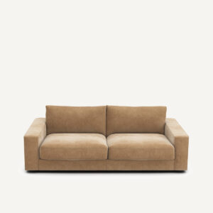 Canapé convertible AM.PM Skander en velours gris avec couchage occasionnel