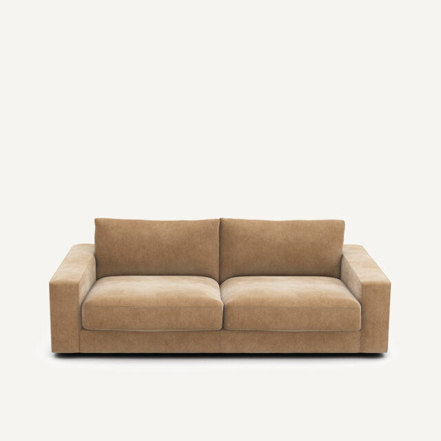 Canapé convertible AM.PM Skander en velours gris avec couchage occasionnel