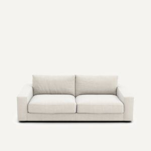 Canapé Skander AM.PM convertible en velours chenille, trois places, vu de face