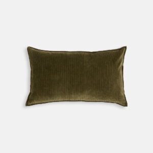 Housse de coussin La Redoute Milo en velours ciselé marron