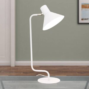Lampe de bureau Viktoria blanche à tête réglable et articulations