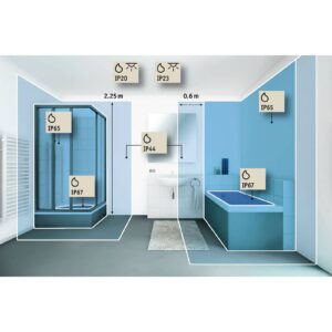 Miroir cosmétique LED Paulmann Jora argenté, orientable et éclairé pour la salle de bains