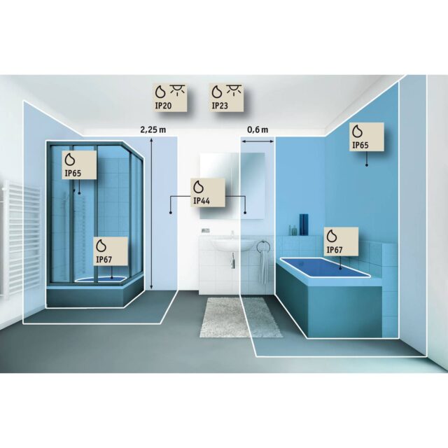 Miroir cosmétique LED Paulmann Jora argenté, orientable et éclairé pour la salle de bains