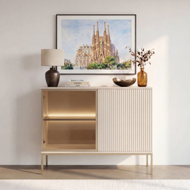 Commode Duro Casanova Paris beige, largeur indiquée de 39 cm