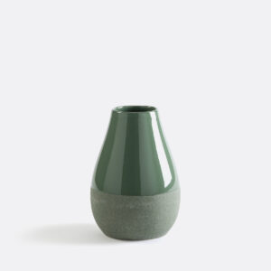 Vase Pastela LA REDOUTE INTERIEURS vert en céramique à deux textures
