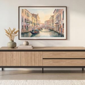 Meuble TV Vana Casanova Paris en chêne clair, long de 180 cm