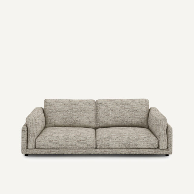 Canapé César AM.PM convertible trois places en tissu à chevrons moucheté