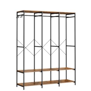 Armoire pliable SONGMICS marron avec tringle et structure métallique