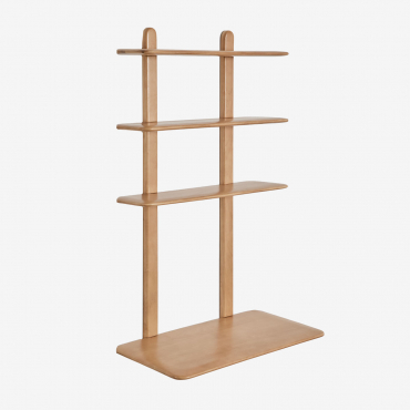 Bureau Veleta Sklum en bois de manguier avec étagère intégrée