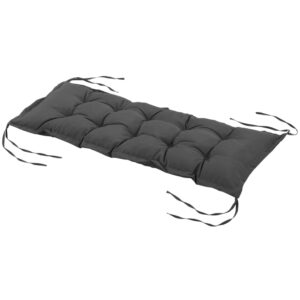 Coussin d'assise Outsunny gris capitonné avec cordons d'attache