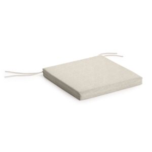 Coussin d'assise Muare Home beige rembourré avec cordons latéraux d’attache