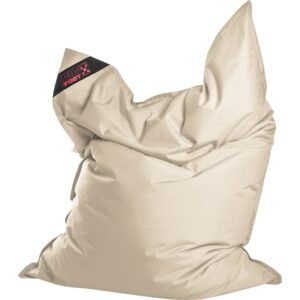 Coussin géant Sitting Point Bigfoot beige, format large pour intérieur et extérieur