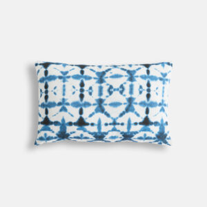 Coussin AMORGOS La Redoute Intérieurs rectangulaire à motif tie and dye bleu