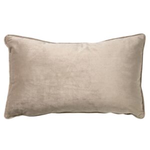 Housse de coussin Finn beige unie en polyester, format rectangulaire 30 x 50 cm